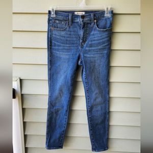 Madewell high-rise skinny crop jeans size 25